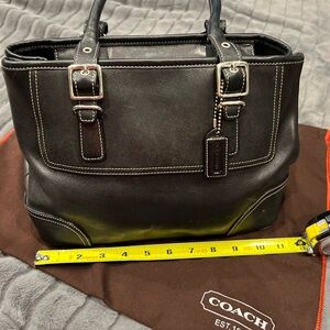 Coach Black Leather tote